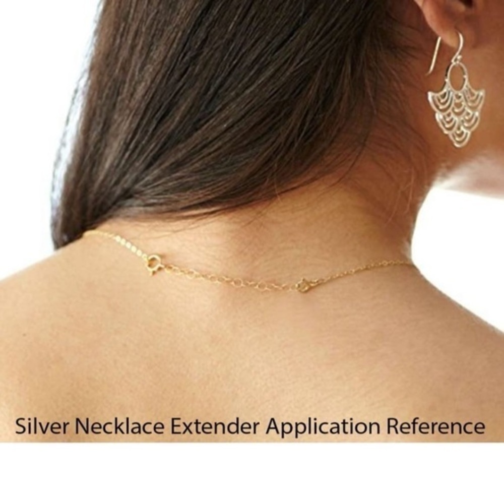 Necklace Chain Extenders 925 Sterling Silver and gold platedβ your choice - Picture 6 of 7
